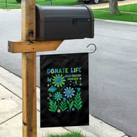 Organ Donation Awareness Garden Flag Green Ribbon Donate Life Floral