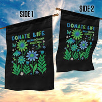 Organ Donation Awareness Garden Flag Green Ribbon Donate Life Floral