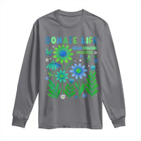 Organ Donation Awareness Long Sleeve Shirt Green Ribbon Donate Life Floral