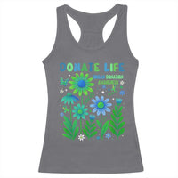 Organ Donation Awareness Racerback Tank Top Green Ribbon Donate Life Floral