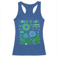 Organ Donation Awareness Racerback Tank Top Green Ribbon Donate Life Floral