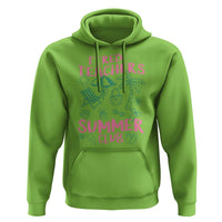 Tired Teachers Summer Club Hoodie Funny Retro Teacher Summer Vacation
