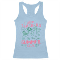 Tired Teachers Summer Club Racerback Tank Top Funny Retro Teacher Summer Vacation