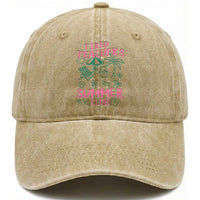 Tired Teachers Summer Club Washed Cotton Baseball Cap Funny Retro Teacher Summer Vacation