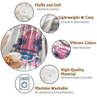 Tired Teachers Summer Club Throw Blanket Retro Mama Summer Beach Vacation Gift