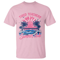 Tired Teachers Summer Club T Shirt Retro Mama Summer Beach Vacation Gift