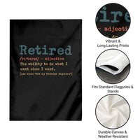 Funny Retirement Party Garden Flag Retired Definition Funny Retirement Gag
