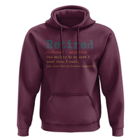 Funny Retirement Party Hoodie Retired Definition Funny Retirement Gag