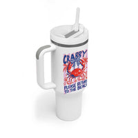 Summer Vacation Tumbler With Handle If Crabby Return To Beach Retro Graphic