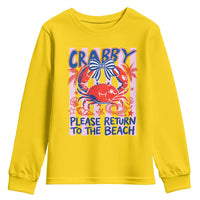 Summer Vacation Youth Sweatshirt If Crabby Return To Beach Retro Graphic