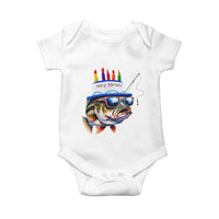 Bass Fishing Birthday Baby Onesie Fish Party Theme