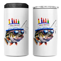 Bass Fishing Birthday 4 in 1 Can Cooler Tumbler Fish Party Theme