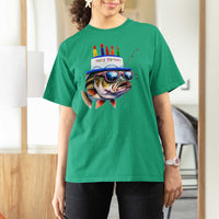 Bass Fishing Birthday T Shirt For Women Fish Party Theme