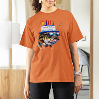 Bass Fishing Birthday T Shirt For Women Fish Party Theme