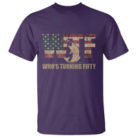 50th Birthday T Shirt Funny WTF Whos Turning Fifty Vintage Fishing 50 Year Old Gift