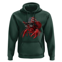 Funny Western Country Crawfish Lover Graphic Hoodie American Flag Cowboy Lobster Patriotic Cajun Season