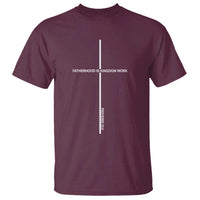 Christian Dad T Shirt Fatherhood Is Kingdom Work Cross Daddy Bible Verse