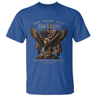 Eagle 250th Anniversary USA T Shirt 250 Years Faith Freedom Legacy One Nation Under God Flag
