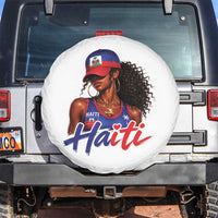 Haitian Girl Spare Tire Cover Melanin Black Girls Haiti Flag Proud Haitienne