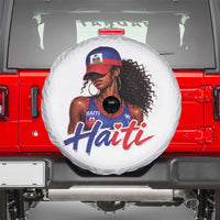 Haitian Girl Spare Tire Cover Melanin Black Girls Haiti Flag Proud Haitienne