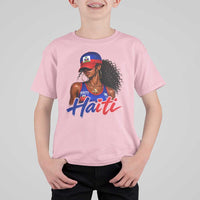 Haitian Girl T Shirt For Kid Melanin Black Girls Haiti Flag Proud Haitienne