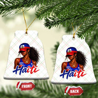 Haitian Girl Ceramic Ornament Melanin Black Girls Haiti Flag Proud Haitienne