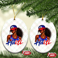 Haitian Girl Ceramic Ornament Melanin Black Girls Haiti Flag Proud Haitienne
