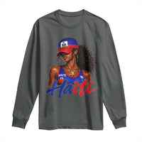 Haitian Girl Long Sleeve Shirt Melanin Black Girls Haiti Flag Proud Haitienne