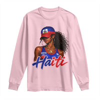Haitian Girl Long Sleeve Shirt Melanin Black Girls Haiti Flag Proud Haitienne