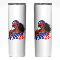 Haitian Girl Skinny Tumbler Melanin Black Girls Haiti Flag Proud Haitienne