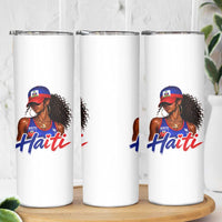 Haitian Girl Skinny Tumbler Melanin Black Girls Haiti Flag Proud Haitienne