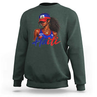 Haitian Girl Sweatshirt Melanin Black Girls Haiti Flag Proud Haitienne