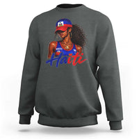 Haitian Girl Sweatshirt Melanin Black Girls Haiti Flag Proud Haitienne