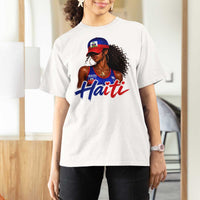 Haitian Girl T Shirt For Women Melanin Black Girls Haiti Flag Proud Haitienne