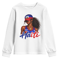 Haitian Girl Youth Sweatshirt Melanin Black Girls Haiti Flag Proud Haitienne