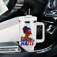 Haitian Princess Tumbler With Handle Haiti Flag Haitienne Melanin Black Girls