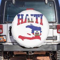 Haiti Pride Spare Tire Cover Retro Vintage Haitian Flag Map Pride Graphic