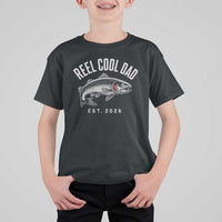 Reel Cool Dad Est 2026 T Shirt For Kid Trout Fishing Vintage First Time Dad Fathers Day