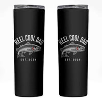 Reel Cool Dad Est 2026 Skinny Tumbler Trout Fishing Vintage First Time Dad Fathers Day
