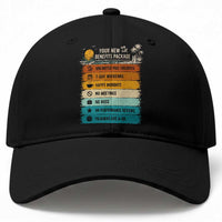 Funny Retirement Gift Baseball Cap New Benefits Package Retro Retired 2026