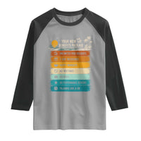 Funny Retirement Gift Raglan Shirt New Benefits Package Retro Retired 2026