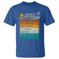 Funny Retirement Gift T Shirt New Benefits Package Retro Retired 2026