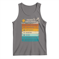 Funny Retirement Gift Tank Top New Benefits Package Retro Retired 2026