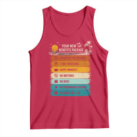 Funny Retirement Gift Tank Top New Benefits Package Retro Retired 2026
