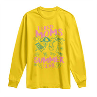 Retro Tired Moms Summer Club Long Sleeve Shirt Funny Mama Beach Vacation Gift