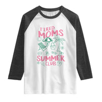 Retro Tired Moms Summer Club Raglan Shirt Funny Mama Beach Vacation Gift