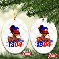 Haitian Revolution 1804 Ceramic Ornament Haiti Flag Independence Day Haitian Girl Graphic