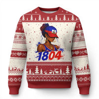 Haitian Revolution 1804 Ugly Christmas Sweater Haiti Flag Independence Day Haitian Girl Graphic