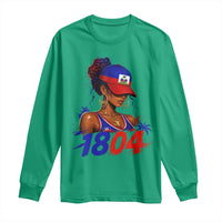 Haitian Revolution 1804 Long Sleeve Shirt Haiti Flag Independence Day Haitian Girl Graphic