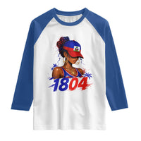 Haitian Revolution 1804 Raglan Shirt Haiti Flag Independence Day Haitian Girl Graphic